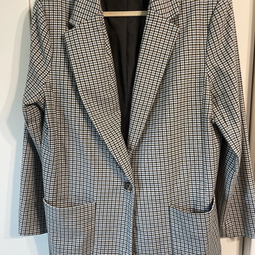 a new day Blue and Black Checked Blazer